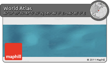 Satellite Panoramic Map of the Area around 46° 51' 18" N, 146° 16' 30" E
