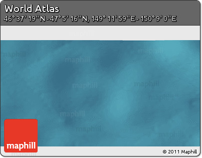Satellite 3D Map of the Area around 46° 51' 18" N, 149° 40' 30" E