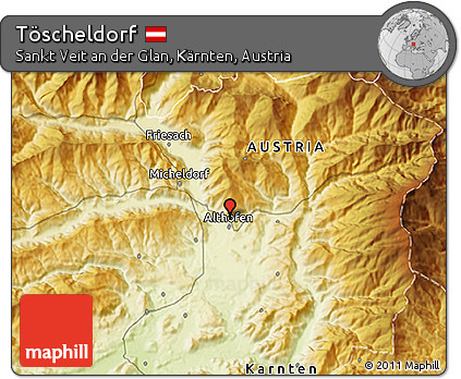 Physical 3D Map of Töscheldorf