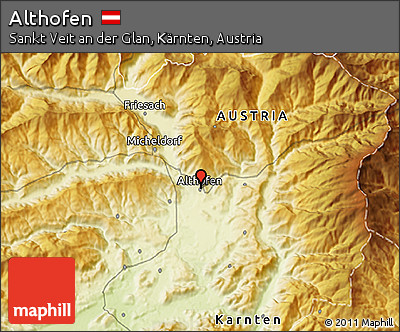 Physical 3D Map of Althofen