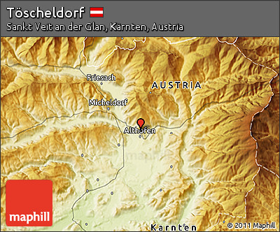 Physical 3D Map of Töscheldorf