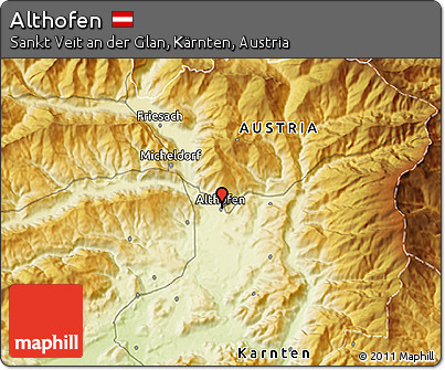 Physical 3D Map of Althofen