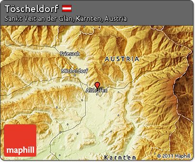 Physical 3D Map of Töscheldorf