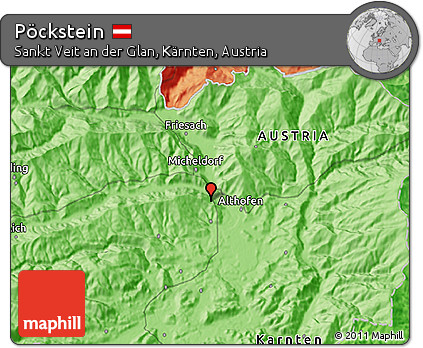 Political 3D Map of Pöckstein