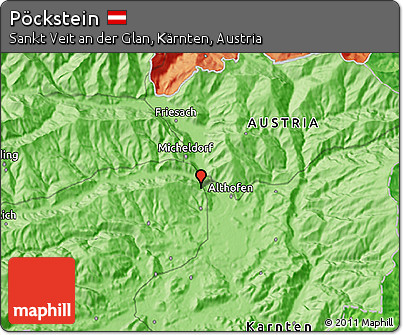 Political 3D Map of Pöckstein