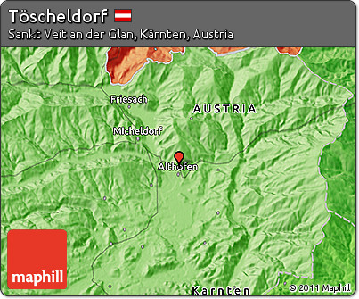 Political 3D Map of Töscheldorf