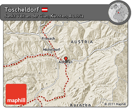 Shaded Relief 3D Map of Töscheldorf
