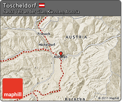 Shaded Relief 3D Map of Töscheldorf