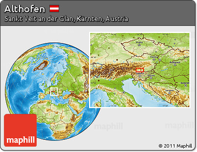 Physical Location Map of Althofen