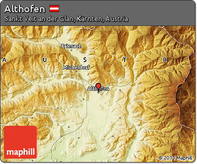 Physical Map of Althofen