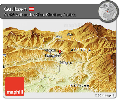 Physical Panoramic Map of Gulitzen