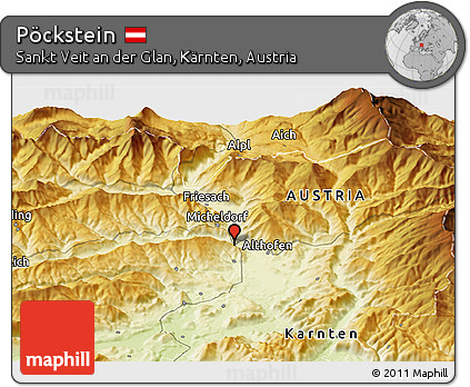 Physical Panoramic Map of Pöckstein