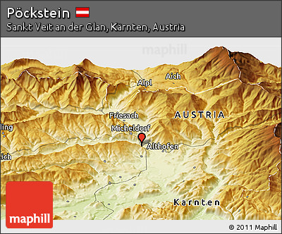 Physical Panoramic Map of Pöckstein