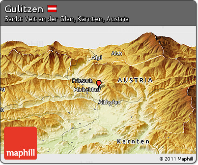 Physical Panoramic Map of Gulitzen