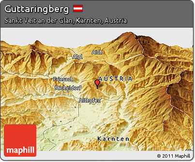 Physical Panoramic Map of Guttaringberg