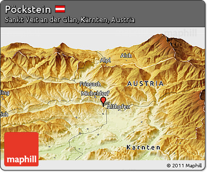 Physical Panoramic Map of Pöckstein