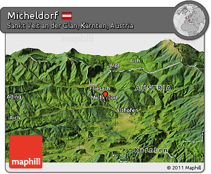 Satellite Panoramic Map of Micheldorf