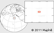 Blank Location Map of the area around 46° 51' 18" N, 151° 13' 29" W