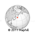 Outline Map of the Area around 46° 51' 18" N, 153° 55' 30" E, rectangular outline