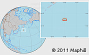 Gray Location Map of the area around 46° 51' 18" N, 159° 52' 30" E