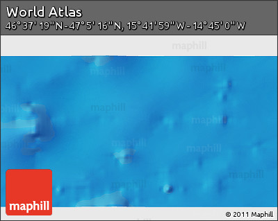 Shaded Relief 3D Map of the Area around 46° 51' 18" N, 15° 13' 29" W