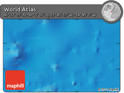 Physical Map of the Area around 46° 51' 18" N, 15° 13' 29" W