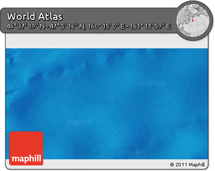 Physical 3D Map of the Area around 46° 51' 18" N, 160° 43' 29" E