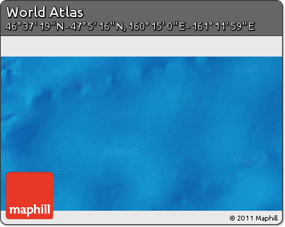 Physical 3D Map of the Area around 46° 51' 18" N, 160° 43' 29" E