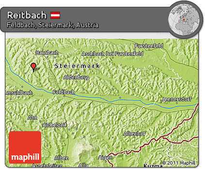 Physical 3D Map of Reitbach