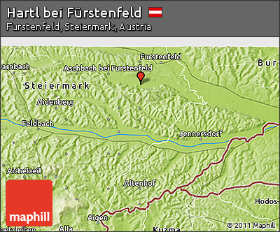 Physical 3D Map of Hartl Bei Fürstenfeld