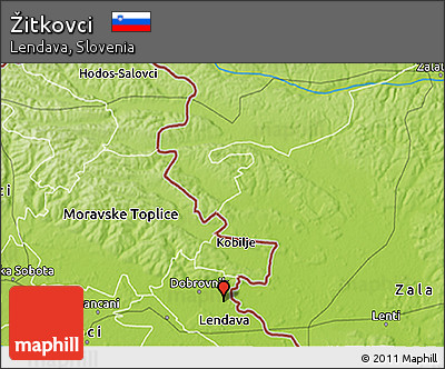 Physical 3D Map of Žitkovci