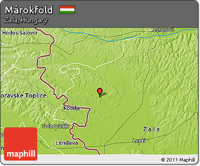 Physical 3D Map of Márokföld