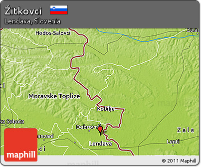 Physical 3D Map of Žitkovci