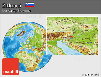 Physical Location Map of Žitkovci
