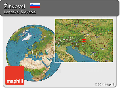 Satellite Location Map of Žitkovci
