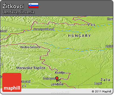 Physical Panoramic Map of Žitkovci