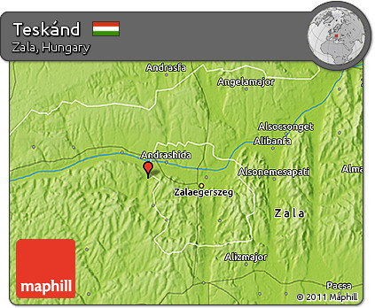 Physical 3D Map of Teskánd