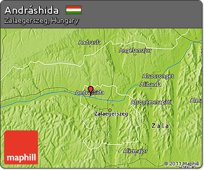 Physical 3D Map of Andráshida