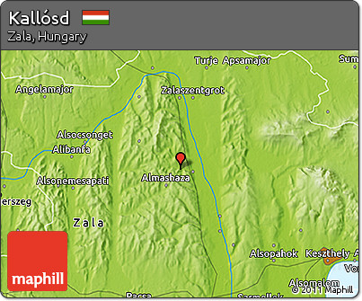 Physical 3D Map of Kallósd