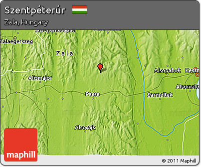Physical 3D Map of Szentpéterúr
