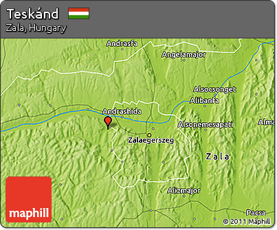 Physical 3D Map of Teskánd