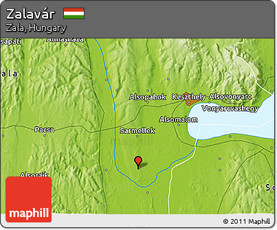 Physical 3D Map of Zalavár