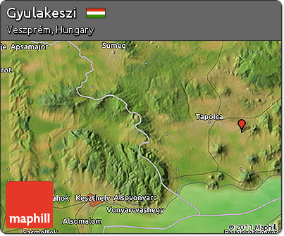 Satellite 3D Map of Gyulakeszi