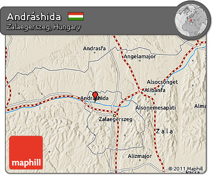Shaded Relief 3D Map of Andráshida