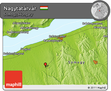 Physical 3D Map of Nagytatárvár