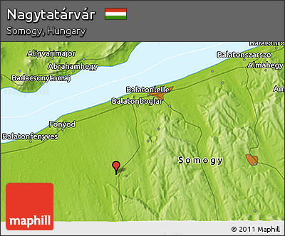 Physical 3D Map of Nagytatárvár