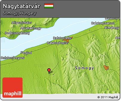 Physical 3D Map of Nagytatárvár