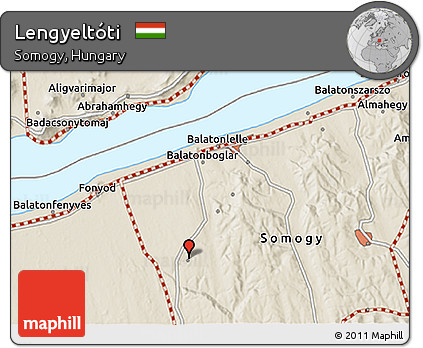 Shaded Relief 3D Map of Lengyeltóti