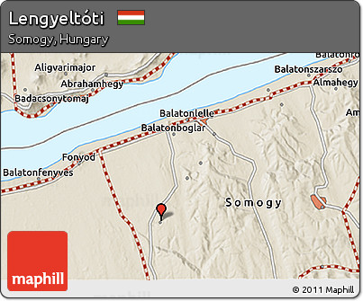 Shaded Relief 3D Map of Lengyeltóti