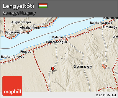 Shaded Relief 3D Map of Lengyeltóti